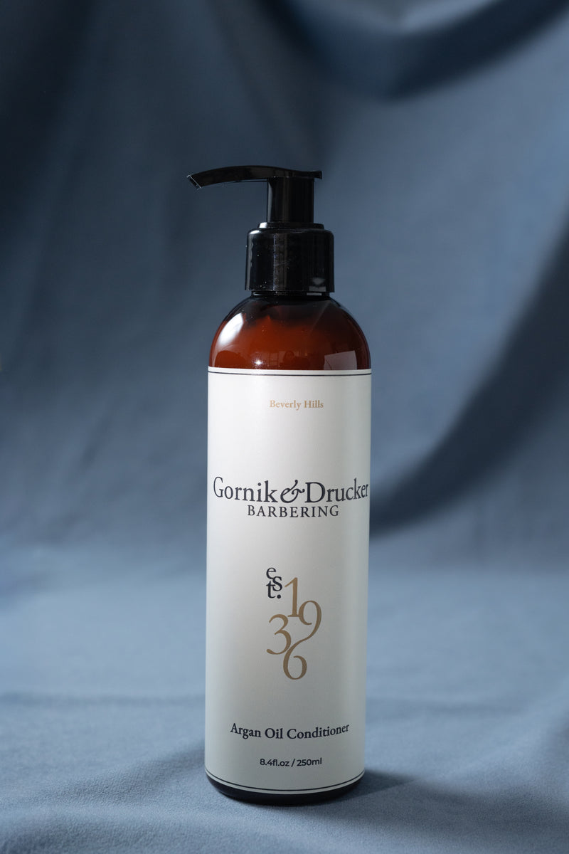 Gornik & Drucker Argan Oil Conditioner, pump bottle, front label