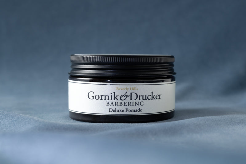 Gornik & Drucker Deluxe Pomade, 3.4oz jar, front label