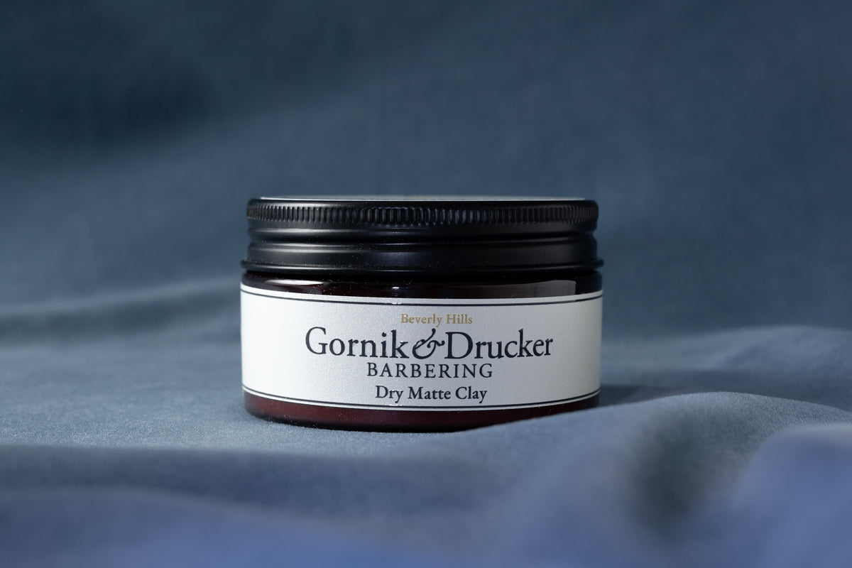 Gornik & Drucker Dry Matte Clay, 3.4oz jar, front label