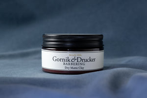 Gornik & Drucker Dry Matte Clay, 3.4oz jar, front label