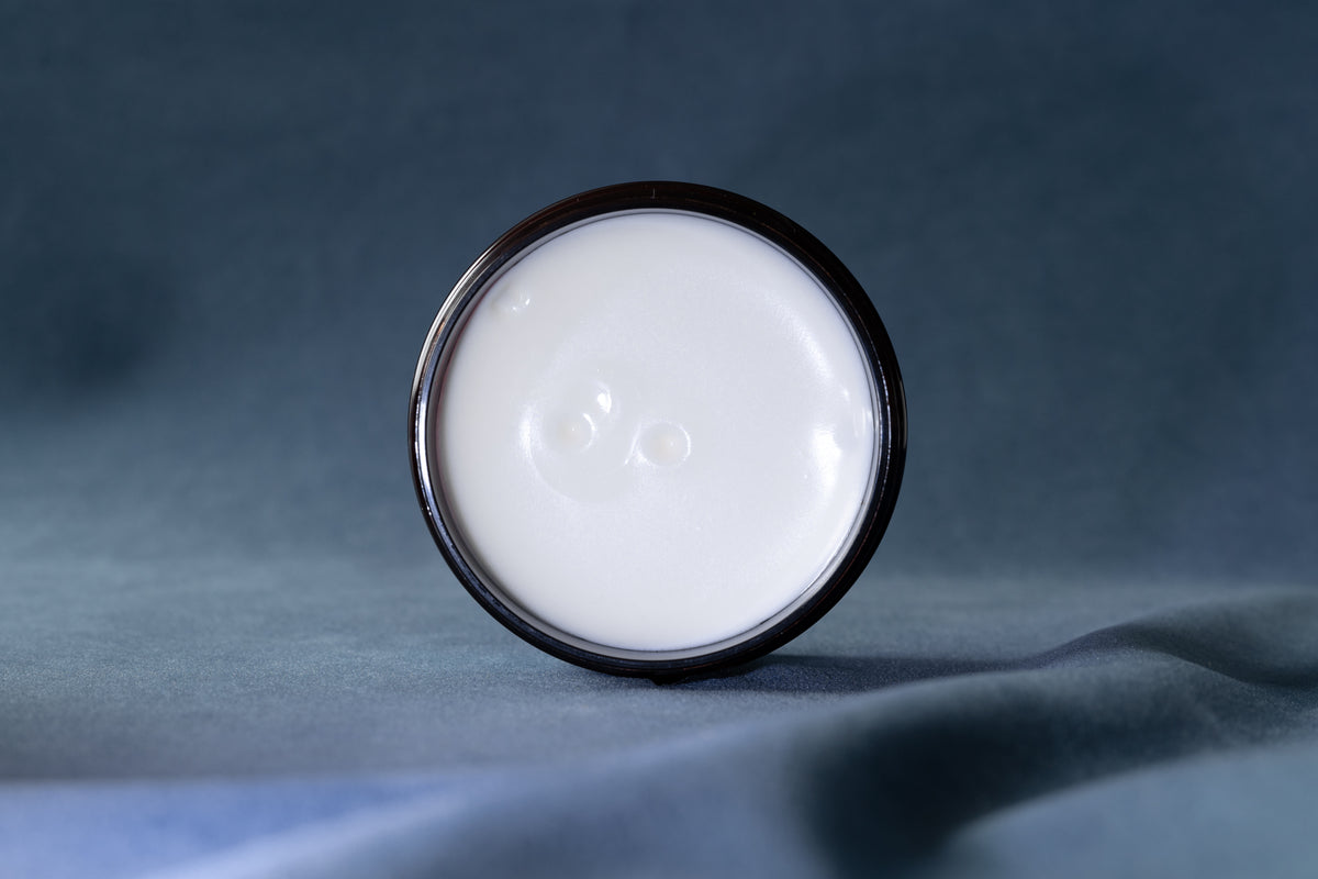 The texture of Moulding Cream in the open jar