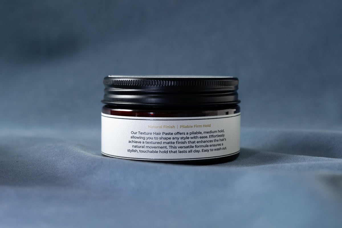 Back label of Gornik & Drucker Texture Paste with directions and ingredients